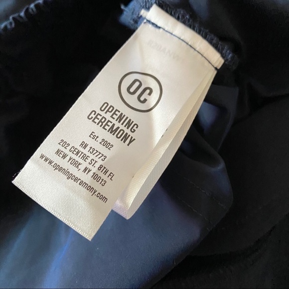 NEW OPENING CEREMONY sz M Blue Nylon Ruffle Track Pant - Picture 3 of 6